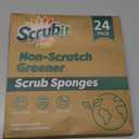 SCRUBIT 24 Pack Natural Sponges - Biodegradable Compostable Cellulose and Coconut Natural Sponges for Dishes, Eco Friendly Non Toxic Kitchen Sponge