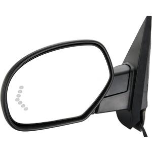 Side View Mirror Fit for 07-13 Chevy Silverado 1500 2500 HD 3500 HD,GMC Sierra 1500 2500 HD, Yukon/Yukon XL 1500-Power Heated Manual Folding with Arrow Turn Signal Puddle Light Driver Side
