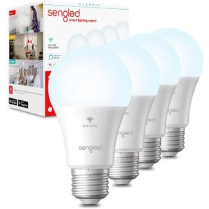 Sengled WiFi Light Bulb - Smart Bulbs That is Compatible with Google Assistant, A19 Daylight (5000K) - No Hub Required, 800LM 60W High CRI)60 Equivalent, 4 Count (Pack of 1)