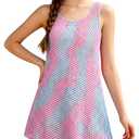 TyeSmo Girls Swim Cover Up Tank Crochet Hollow Out Girls Cover Ups for Swimwear Kids Swimsuit Bathing Suit Pool Beach Coverup Dress Size 10-12 Tie Dye