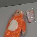 Aori Baby Dolls Lifelike 17 Inches - Realistic Baby Girl Doll Set with Feeding Toy Kit That Look Real, Nice Companion Gift Set for Kids, Grand-Parents, Collection (Orange Fox)