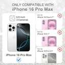 for iPhone 16 Pro Max Case Glitter, Compatible with Magsafe, Bling Sparkly Shiny Diamond Grid for Women Girls Protective Magnetic Phone Cover, Purple