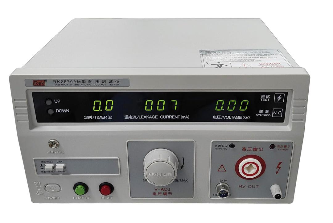 110V Hi-Pot Tester Withstanding Digital Voltage Tester Withstanding AC/0-5KV 0-20mA