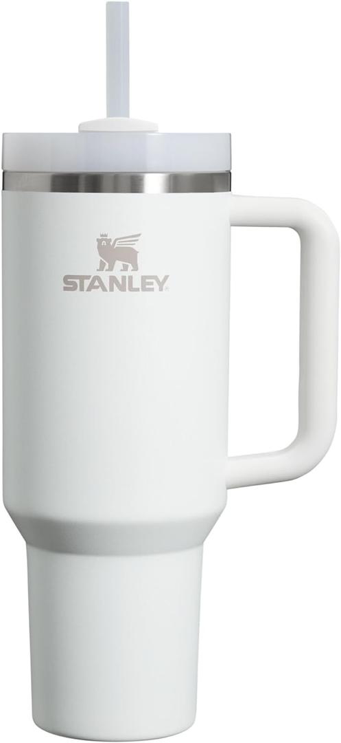 STANLEY Quencher H2.0 Tumbler with Handle and Straw 40 oz | Flowstate 3-Position Lid | Cup Holder Compatible for Travel | Insulated Stainless Steel Cup | BPA-Free | Frost