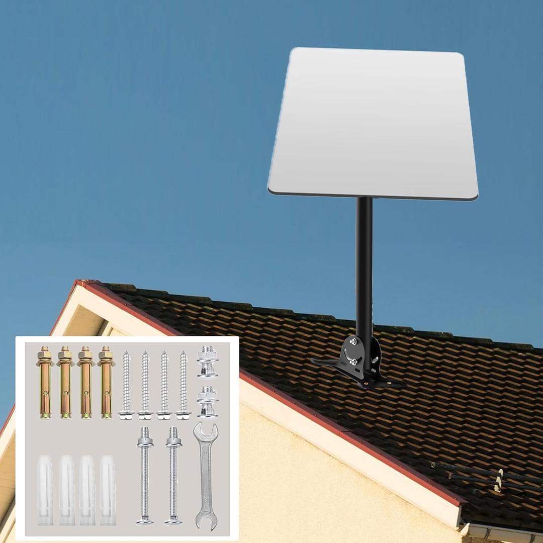 Starlink Mounting Kit for Starlink V2, Metal mounting Bracket kit for starlink Internet kit Satellite , Pole Mount Adapter for starlink Antenna Satellite Including starlink Accessories (Roof Mount)