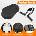 AUFER Motorcycle Rear Pillion Passenger Seat Cushion Pad with Foot Peg Mounts Compatible With For Yamaha Bolt XV950 XVS950 R-Spec 2014-2023 1TP-F47E0-T0-00