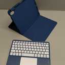 Harvopu Compatible for iPad 11th 10th Generation Case with Keyboard, Folio Cover with Pencil Holder, Multi-Touch Trackpad, 7 Color Backlit, Detachable Keyboard for iPad (A16) 11th/10th Gen (Navy Blue)