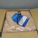 GarveeHome Living Room Area Rug 8x10 Modern Striped Border Throw Carpet with Rubber Backing Low Pile Stain Resistant Dining Room Rug Contemporary Bordered Carpet for Home Office, Khaki