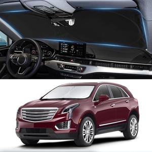 Custom fit Cadillac XT5 Windshield Sunshade for 2017-2023 2024 2025 Cadillac XT5 Accessories Front Window Car Shades Cover for Windshield Sun Visor Screen Protector 210T Reflective Blocks UV Rays