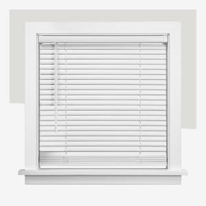 CHICOLOGY Cordless Mini Blinds, 1 Inch Vinyl Window Blinds, Room Darkening & Privacy, Easy Install with Adhesive Brackets, Child Safe, for Windows, Doors & Campers, Midnight White,54" W x 48" H