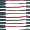 10 pcs 3.93inch JR Style Servo Extension Cable Cord Wire - 3-Pin JR Plug Male to Male RC Servo Wire Extension Cord for Battery RC Model Parts