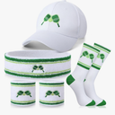 Panitay 4 Pack Funny Dink Ball Lover Gifts Dink Ball Hats Sports Wrist Head Sweatbands and Novelty Socks for Men Women