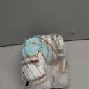 Pidada Hand Towels Set of 4 Striped Pattern 100% Cotton Soft Absorbent Decorative Towel for Bathroom (Brown) (13.4 x 29.5)