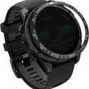 Abanen Stainless Steel Watch Bezel for Garmin Fenix 8 51mm, Polished Adhesive Cover Anti-Scratch Protector Cover Ring for Fenix 8 47mm (Black, 51mm)