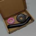 OFFO Shower Arm with Flange, 6 in Wall Mount Replacement Angle Shower Head Arm Wall-Mounted For Fixed Shower Head & Handheld Showerhead, Matte Black