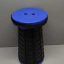 Doseno Upgraded Foldable Stool Thickened, Portable Collapsible Stool Retractable Stool for Fishing, Hiking Tours, BBQ, Parties, Outdoor Activities (Blue, 1pack)