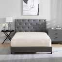 Cathay Home Queen Plush Fur Fitted Sheet - Ultra Soft & Thick Plush Fur - All Season Cozy Warmth - 12" Deep Pocket Fitted Sheet Only (Queen, Cream)