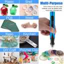 3-Speed Cordless Mini Drill Pen With 10 Small Drill Bits,Rechargeable Electric Hand Drill Pin Vise,Resin Drill Set For Jewelry Making, Resin, Plastic, Wood, Keychains DIY (BLUE)