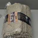 LOCHAS Luxury Bathroom Rug Shaggy Bath Mat 24 x 60 Inch, Washable Non Slip Bath Rugs for Bathroom Shower, Soft Plush Chenille Absorbent Carpets Mats, Beige