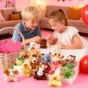 JOYIN 24 Pack Mini Animal Plush Toy Assortment (24 Units 3" Each), Animals Keychain Decoration for Kids, Small Stuffed Animal Bulk for Kids, Carnival Prizes, School Gifts, Party Favor Goodie Bags