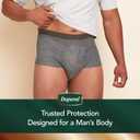 Depend Real Fit Incontinence Underwear for Men, Disposable, Maximum Absorbency, XL, Black, 56 Count