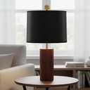 Aspen Creative 31099 Transitional Hardback Drum (Cylinder) Shaped Spider Construction Lamp Shade in Black with Gold inside Washi Paper, 16" wide (16" x 16" x 12")