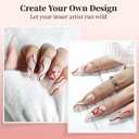 3 x JODSONE Red Swirl Nail Art Liner Gel Polish,10ml Classic Color 3D Nail Art Pens Effect Nail Print Design with Thin Brush for French Tips Manicure Painting DIY at Home - LB03