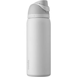 FreeSip Insulated Stainless Steel Water Bottle with Straw for Sports, Travel, and School BPA-Free Sports Water Bottle, 32 oz, Shy Marshmallow (32 Ounces)