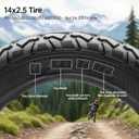 14x2.50 Tire and Tube Set,14x2.5(64-254), Heavy Duty Tire and Tube Fits 2.50-10 60/100-10 Dirt Bike,Road/Mountain Bicycle,Kids Bike