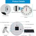 Wireless Hidden Camera Nanny Cam Clock 1080P FHD Hidden Spy Cameras for Home Real-Time View Motion Detection WiFi Wall Clock Security Camera Indoor No Audio
