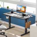 Sweetcrispy Electric Standing Desk Adjustable Height, 40x24 Inch Sit Stand Up Home Office Desks Computer Workstation PC Work Table with 3 Memory Preset Splice Wood Board Metal Frame, Black