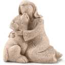 Love My Dog Figurines Statues, Angel Friendship Remembrance Gifts, Sculpted Hand-Painted Figures for Dog Lovers (Granitic)