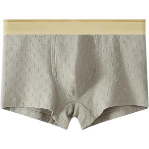 A ARCITON Men's Underwear Soft Jacquard Boxer Briefs Comfortable Underwear for Men,Grey,3X-Large