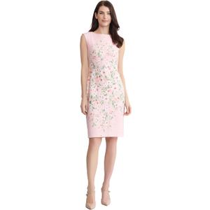 Kasper Women's Sleeveless Printed Sheath Dress (10 Petite, Tutu Pink Multi)