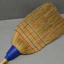 Rubbermaid Commercial Products Heavy-Duty Corn Broom, 1 1/8-Inch Wood Handle, Red, Indoor/Outdoor Broom for Courtyard/Garage/Lobby/Mall/Office