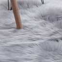 2 x Soft Faux Sheepskin Fur Rug Fluffy Fur Chair Cover Seat Pad Non-Slip Area Rug for Bedroom Living Room Floor Kids Room (Gray, 2x3 Feet Square)