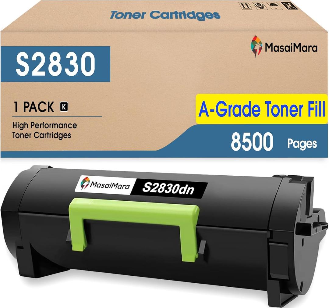 MasaiMara Compatible Black S2830 (Ggctw) High Yield Laser Toner Cartridge Replacement for Dell (8500 Page Yield) S2830 S2830dn 2830 dn 2830dn Smart Series Ink Printers