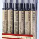 Chinco 12 Pieces 0.35 mm Black Gel Ink Pen Japanese Stationery Extra Fine Chinese Ballpoint Pen for Office School Korean Stationery Supply