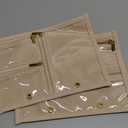 Travel Jewelry Case Organizer for Women, Jewelry Storage Book with Small Pouch, Travel Jewelry Bag Case for Traveling Earrings, Rings, Bracelet Organizer (Inner Pages, 3 PCS, Beige)