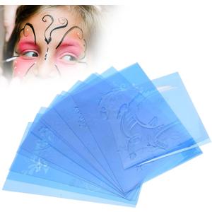 Face Painting Template Stencils, 12Pcs Reusable Face Paint Stencils, Easy Face Body Painting Make up Template Set, DIY Face Painting Art Stencil for Halloween Christmas Party