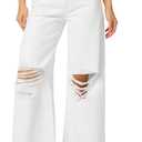 Hudson Womens James High Rise Wide Leg Jean (White)
