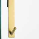 Simtive Extended Shower Door Hooks (7-Inch), Over Door Hooks for Bathroom Frameless Glass Shower Door, Towel Hooks, 3-Pack, Gold