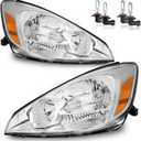 Headlights W/Bulbs for 2004 2005 Toyota Sienna Minivan (All Trims: CE, LE, XLE, Limited) & Cargo Van