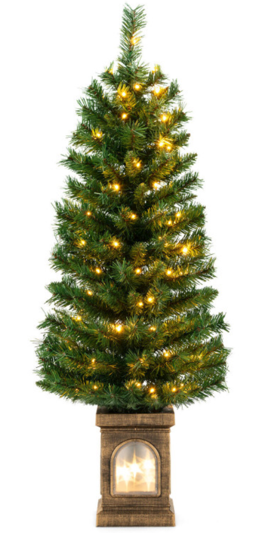 4 Feet Pre-Lit Potted Christmas Tree
