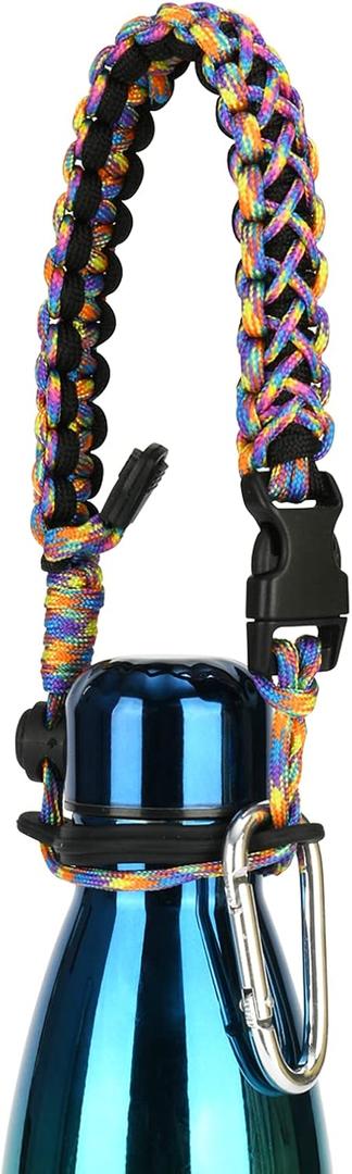 Greant Paracord Handle for Most Cola-Shaped Water Bottle Carrier, Functional Water Bottle Strap Compatible with MIRA, Fit SWELL Narrow Mouth Bottles 12oz, 17oz and 25 oz