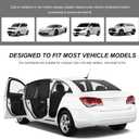 2 PCS Car Window Shades, Blackout/See-Through Sun Shades Rear Window Covers with Adjustable Curtains, Magnetic Double Layer Sunshades Car Privacy Curtain for Passengers