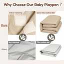 Foldable Baby Playpen with Mat, Foldable Baby Fence Play Yards for Babies and Toddlers, Play Pen with Breathable Mesh and Anti-Fall Pads (71"59")