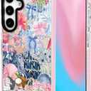 ChiCsFleur for Samsung Galaxy S24 Plus Case, TPU Phone case with Camera Protection for Women Girls Teens - Coastal Collage Pink Bow Disco Ball Y2K Gift Tropical Floral Blue White Aesthetic Unique (MarineOcean)