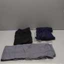 FULLSOFT 3 Pack Women's Wide Leg Yoga Pants Comfy Loose Sweatpants High Waisted Lounge Casual Pants with Pockets (Large, Black, Grey, Navy Blue)