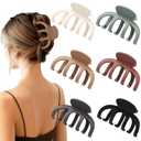 2 x Hair Clips for Women 3.5 Inch Medium Hair Claw Clips for Girls Thin Thick Hair Matte Banana Jaw Clips Hair Accessories for Women (Basic)